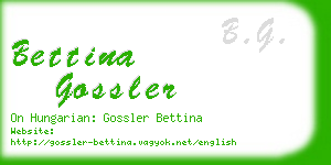 bettina gossler business card